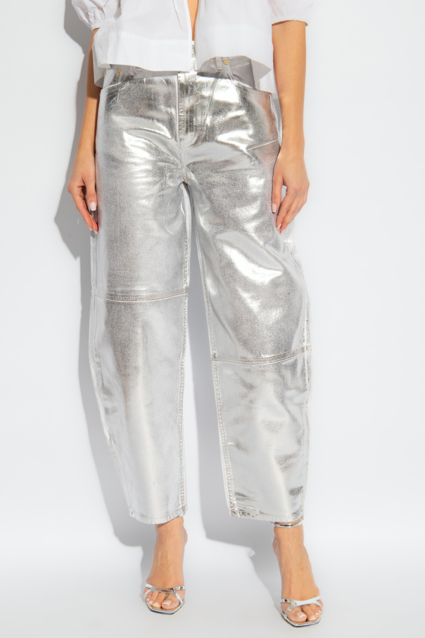 デニム・ジーパン GANNI Woman Jeans Silver J1411 151 Ganni Outlet: Jeans woman - Silver | Ganni jeans J1411